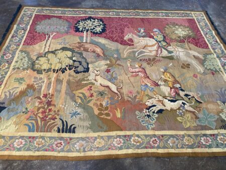 ANTIQUE FRENCH TAPESTRY  6'9" x  8'8"