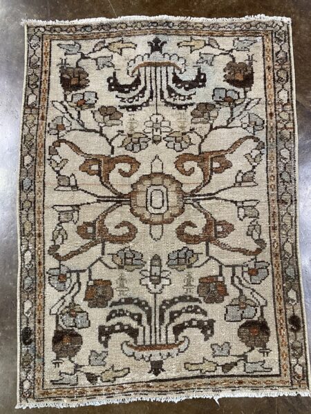ANTIQUE TABRIZ  1'11" x 2'7"